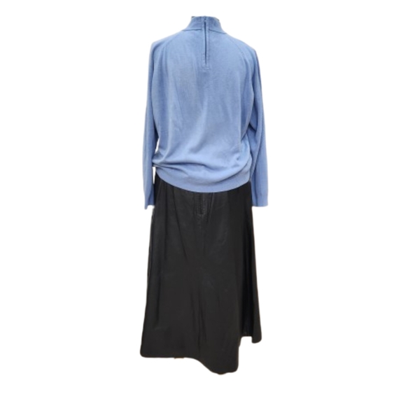 Vintage Tibor Leather Skirt, Black, Womens 16 - Picture 4 of 8